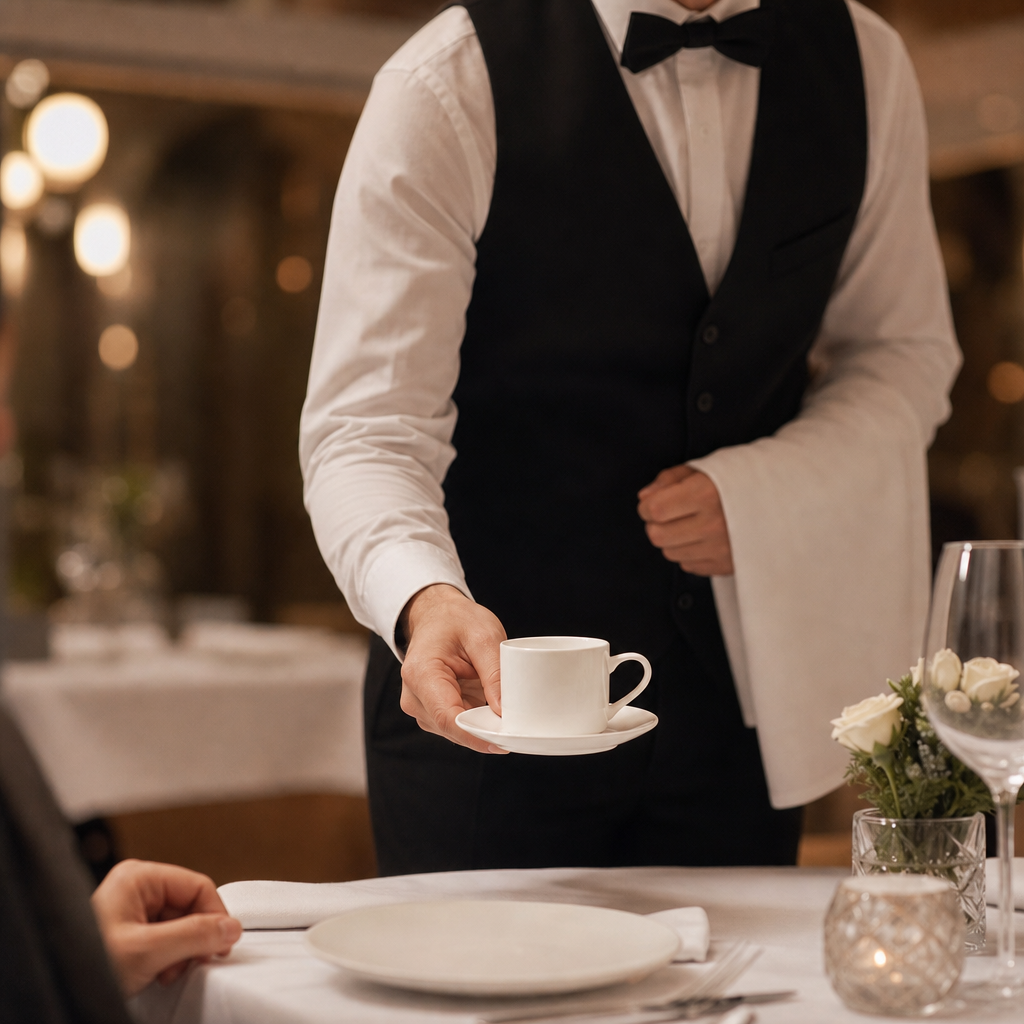 Fine China Coffee Cups 125ml for Fine Dining (Pack of 6)