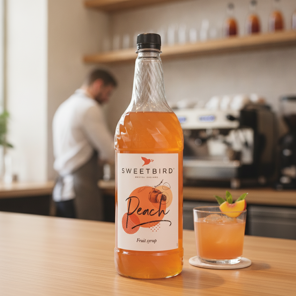 Peach Fruit Syrup 1L for Beverages & Desserts