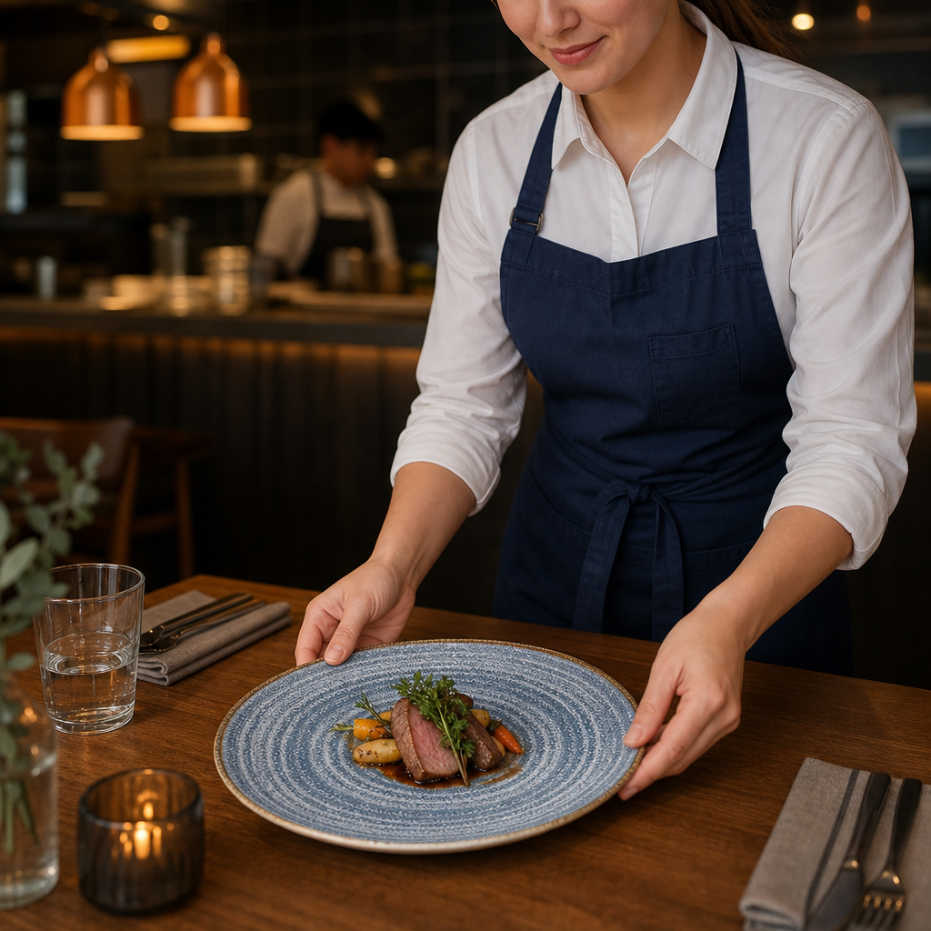 Coupe Plates 165mm Blue Slate for Restaurants & Cafés (Pack of 12)