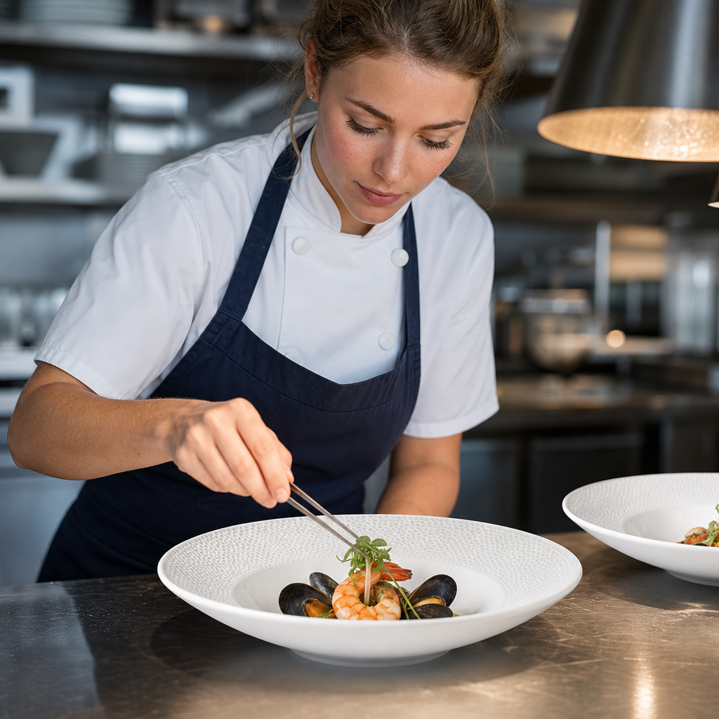 Deep Coupe Plates 255mm Porcelain for Coastal Dining (Pack of 12)
