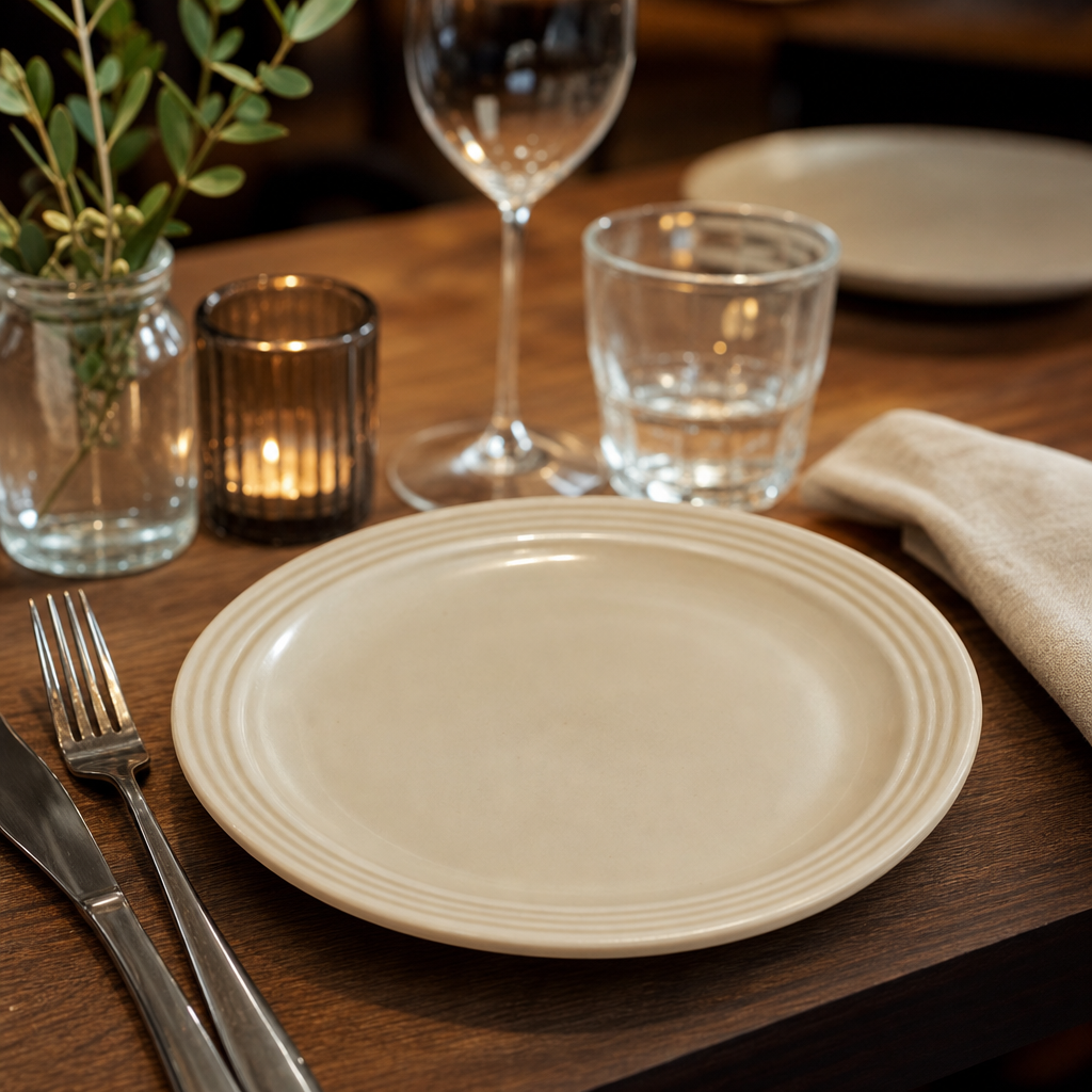 Norse Plates 280mm Beige China for Professional Use (Pack of 12)