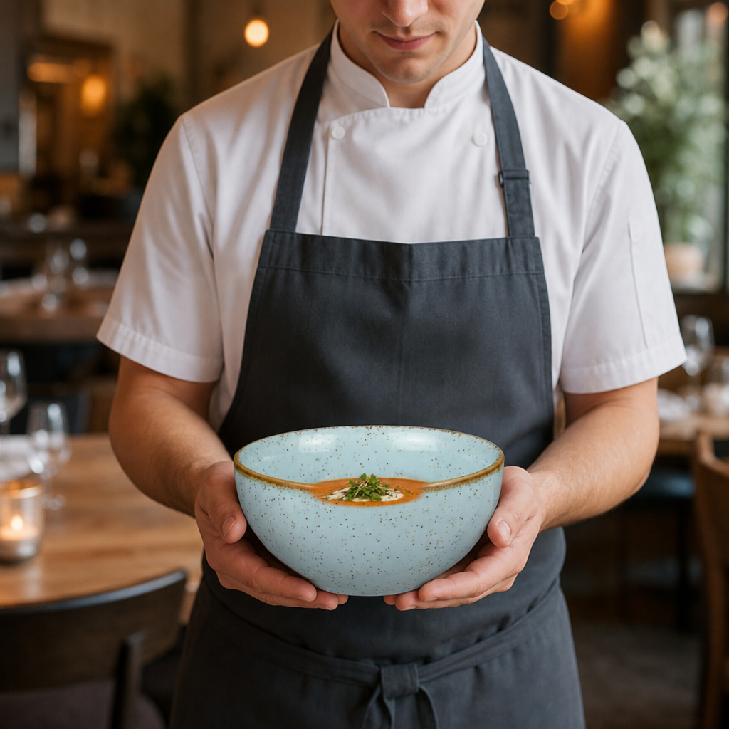 Duck Egg Blue Round Soup Bowls 132mm for Catering & Hospitality