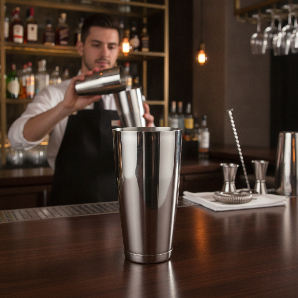 Stainless Steel Boston Shaker Can 800ml for Cocktail Mixing