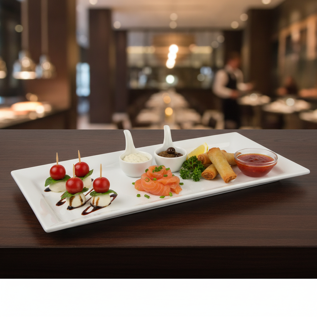 Melamine Rectangular Tray 355x180mm for Buffet Display
