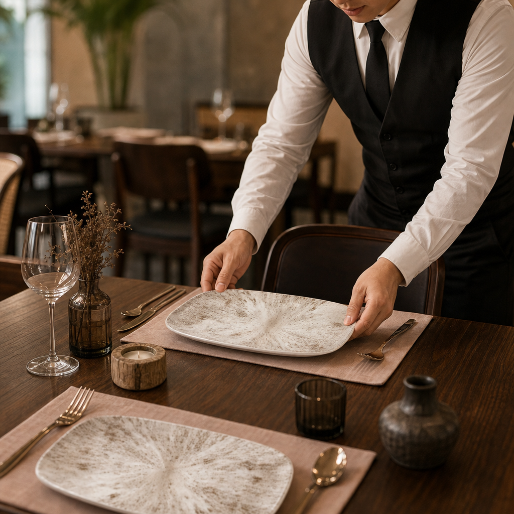 Rectangular Plates x 189 355mm Porcelain for Elegant Dining (Pack of 6)