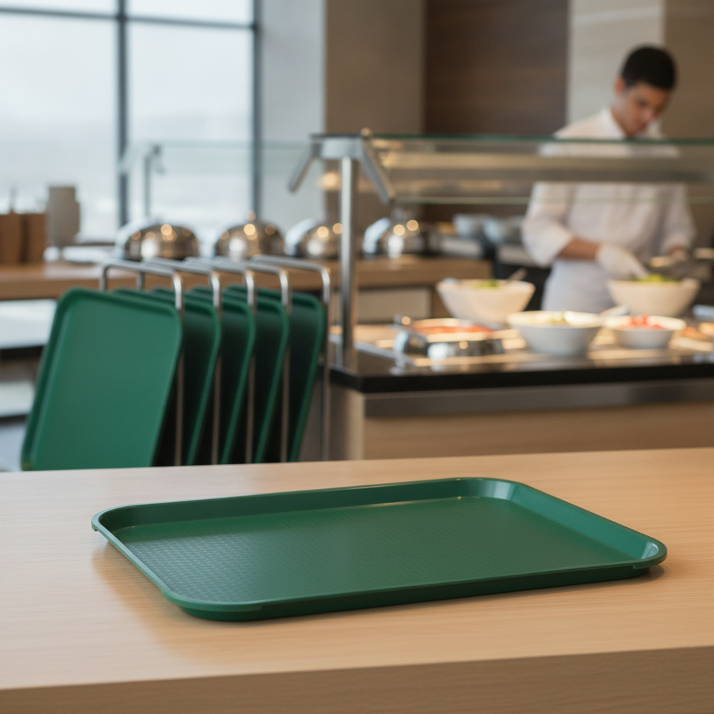Polypropylene Rectangular Tray 410x300mm for Self-Service Dining