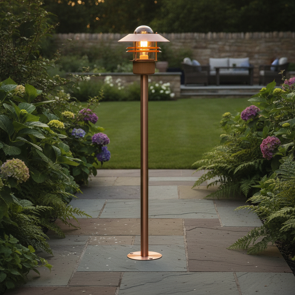 Copper Outdoor Garden Light 920mm for Pathways & Terraces