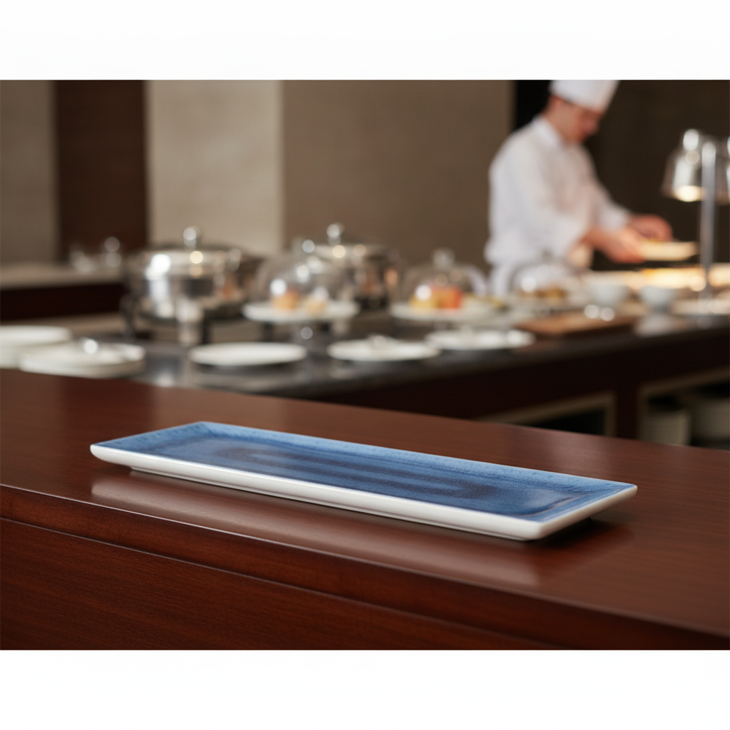 Melamine Blue Ocean GN 2/4 Tray for Buffet Service