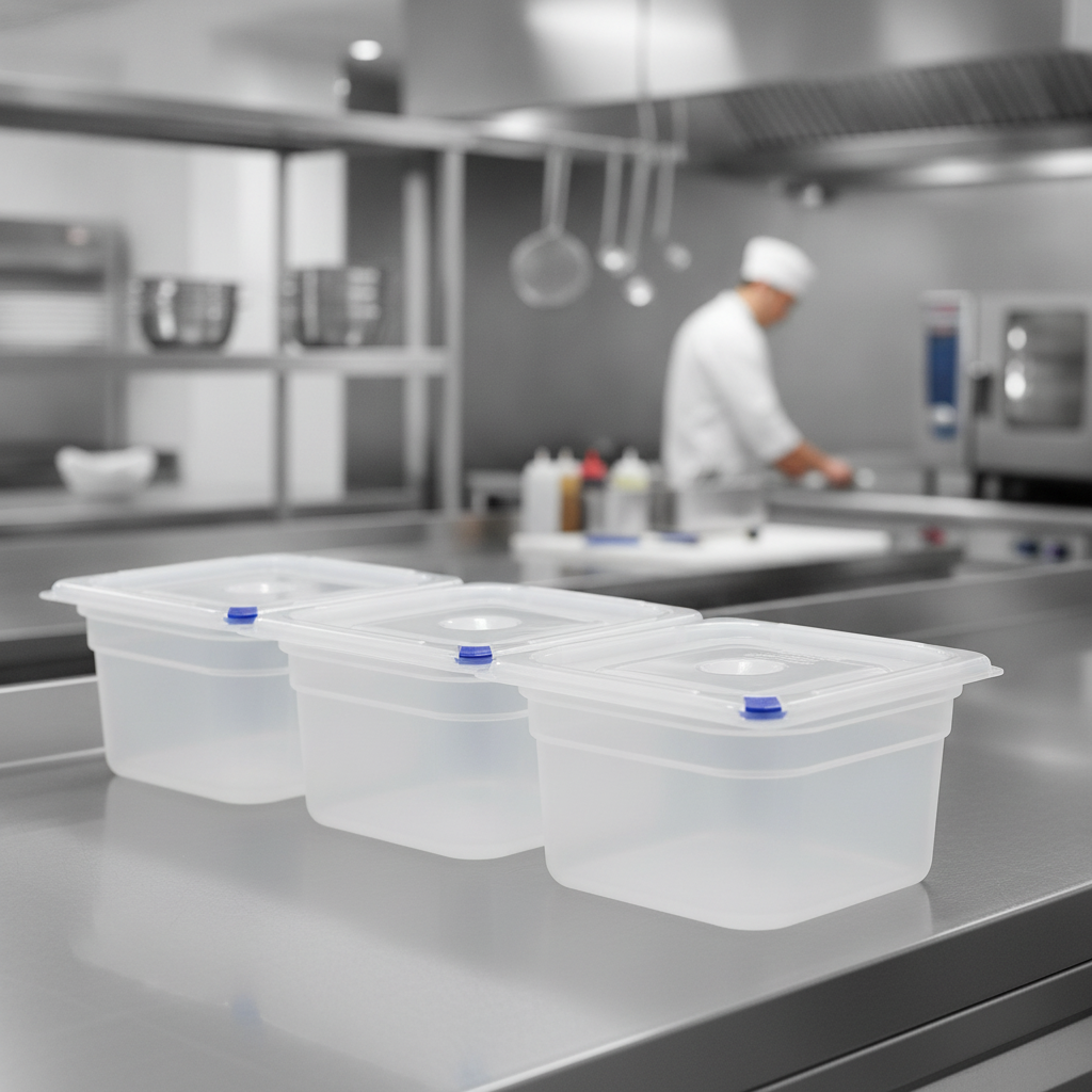 Polypropylene GN Container 1.5L for Professional Kitchens (Pack of 4)