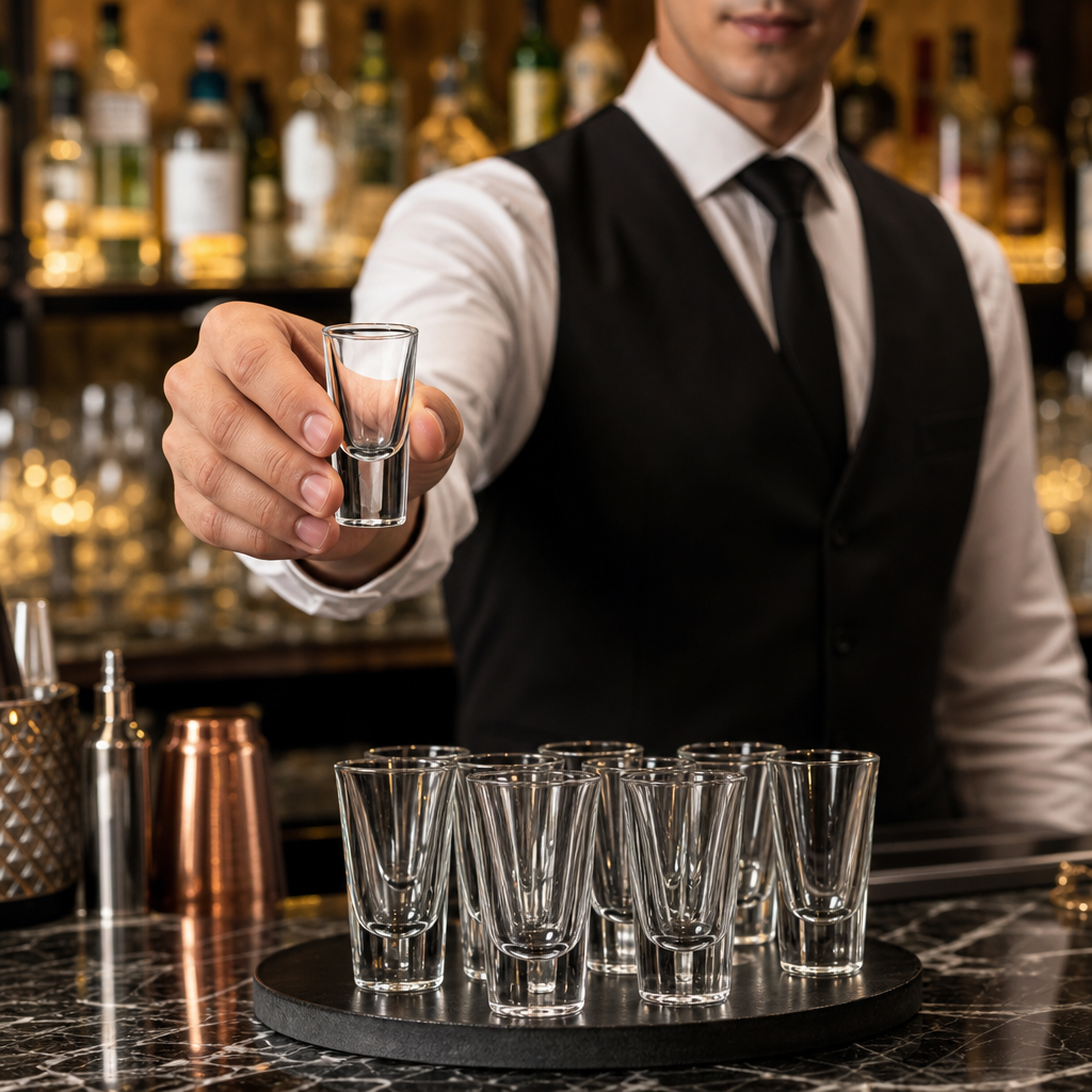 Crystal Glass Shot Glass 2.5cl for Serving Drinks (Pack of 12)