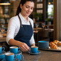Super Vitrified Ceramic Espresso Cups Java Blue 105ml for Beverage Service (Pack of 12)