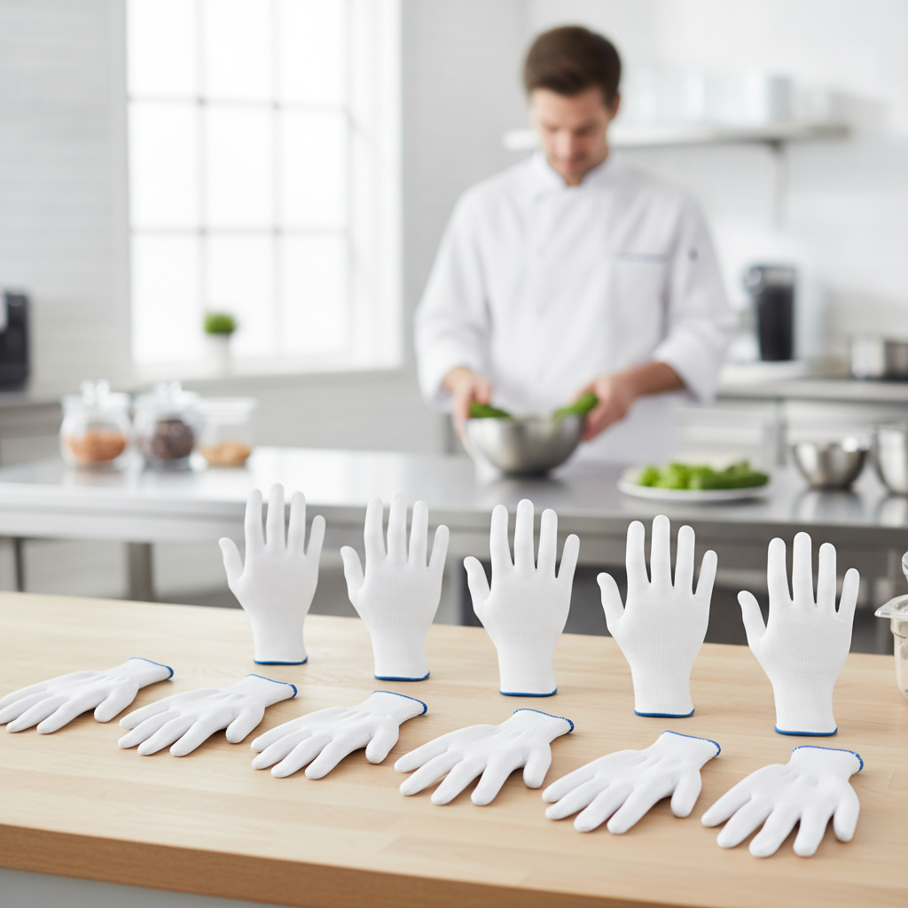 Washable Polyester Gloves Size 10 for Food Retailing (Pack of 12)