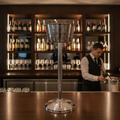 Hammered Stainless Steel Wine Bucket Stand 665mm for Restaurants