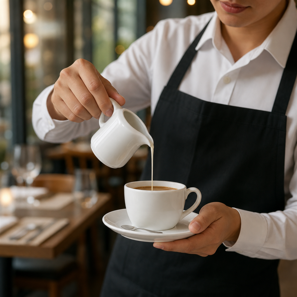 Porcelain Handled Jugs 130ml for Table Service (Pack of 12)