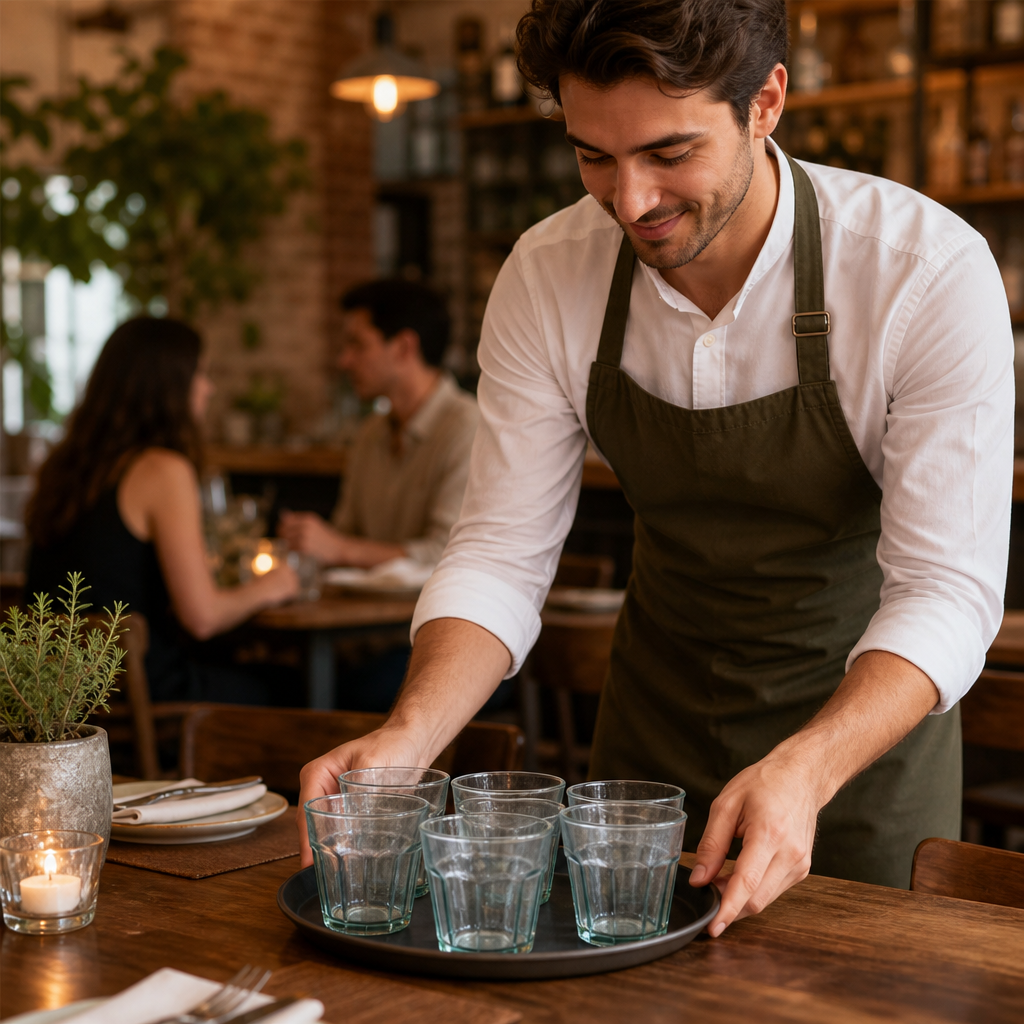 Recycled Glass Tumblers 220ml for Bar and Restaurant Use (Pack of 6)
