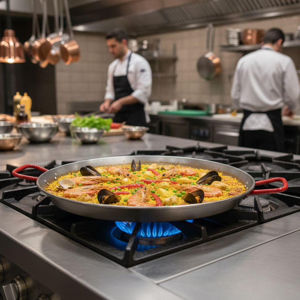 Carbon Steel Paella Pan 60cm for Outdoor Cooking