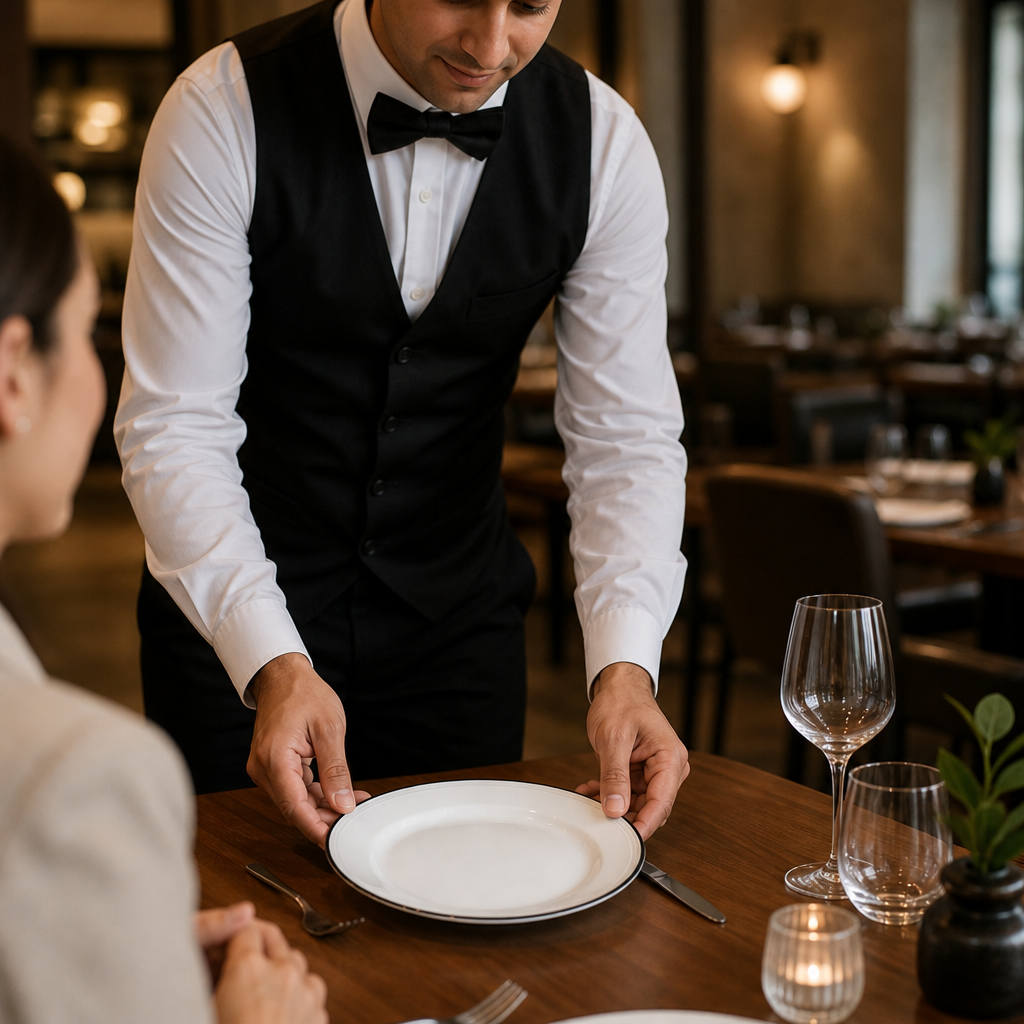 Plates 203mm Black China for Elegant Dining (Pack of 12)