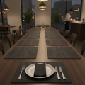 High-Grade Silicone Placemat Black 305x400mm for Dining (Pack of 12)
