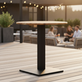 Planked Oak Round Dining Table 600mm for Indoor & Outdoor Use