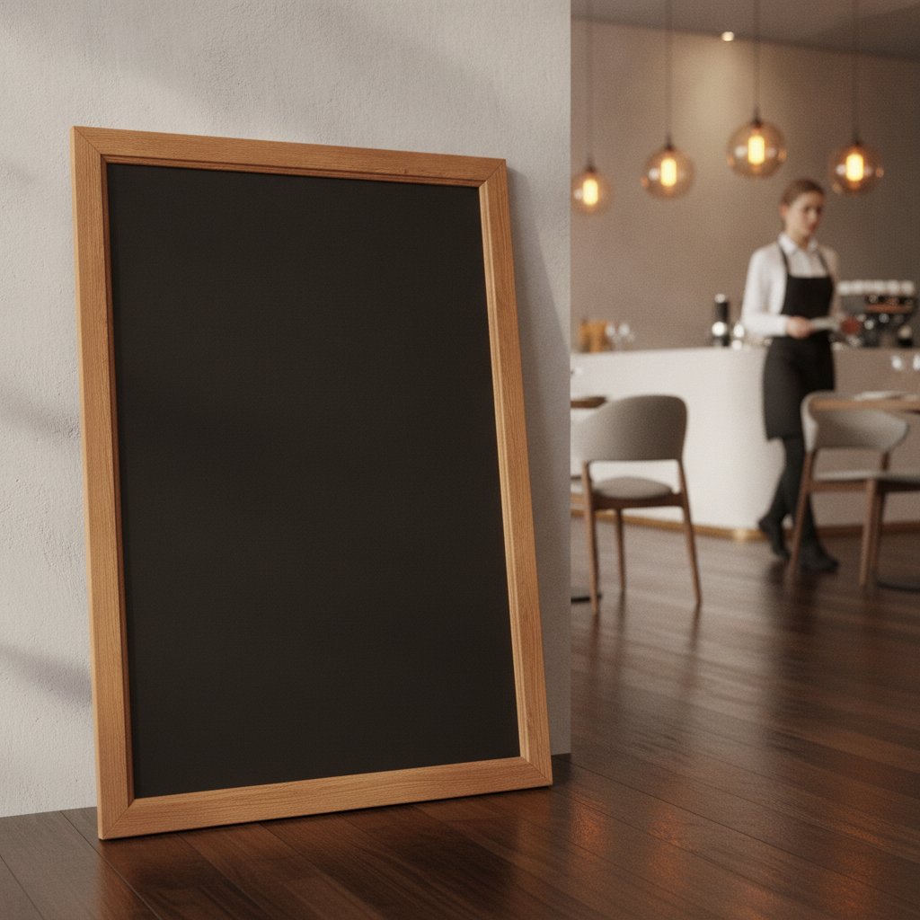 Wood Framed Blackboard 1236x736mm for Restaurants & Pubs