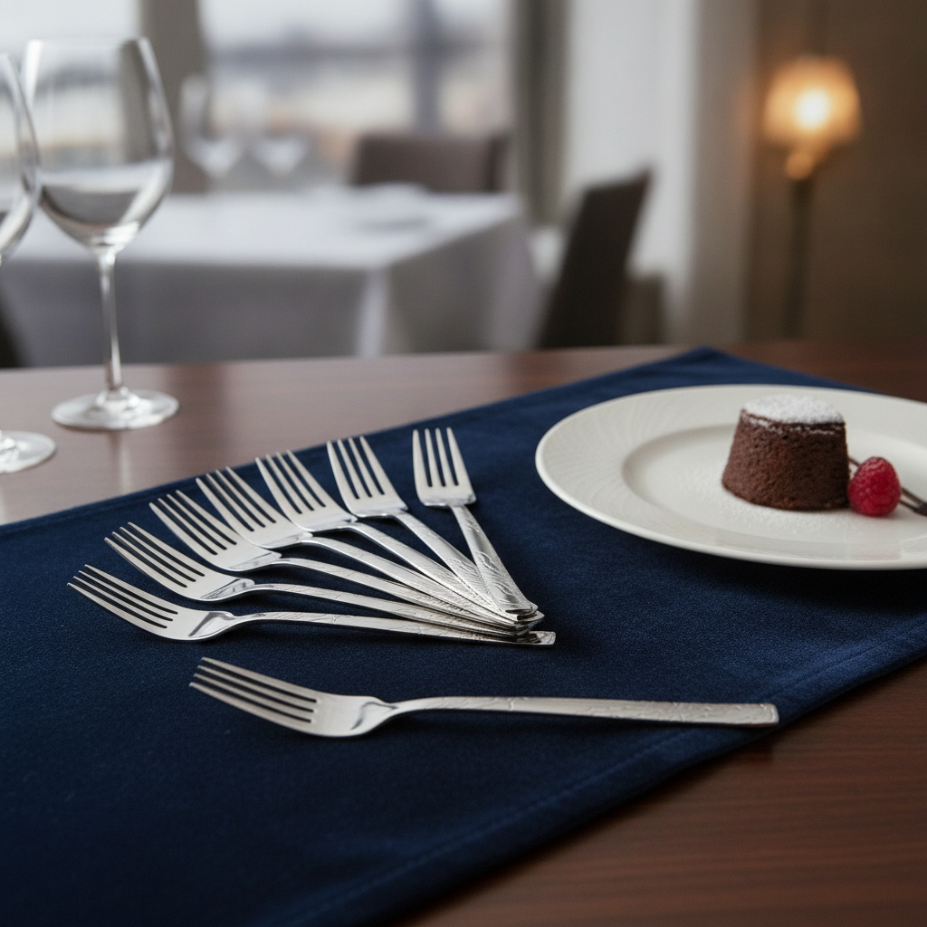 18/10 Stainless Steel Cake Forks for Elegant Table Settings (Pack of 12)