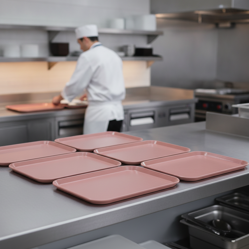Fibreglass Rectangular Tray 360x460mm for Commercial Use (Pack of 12)