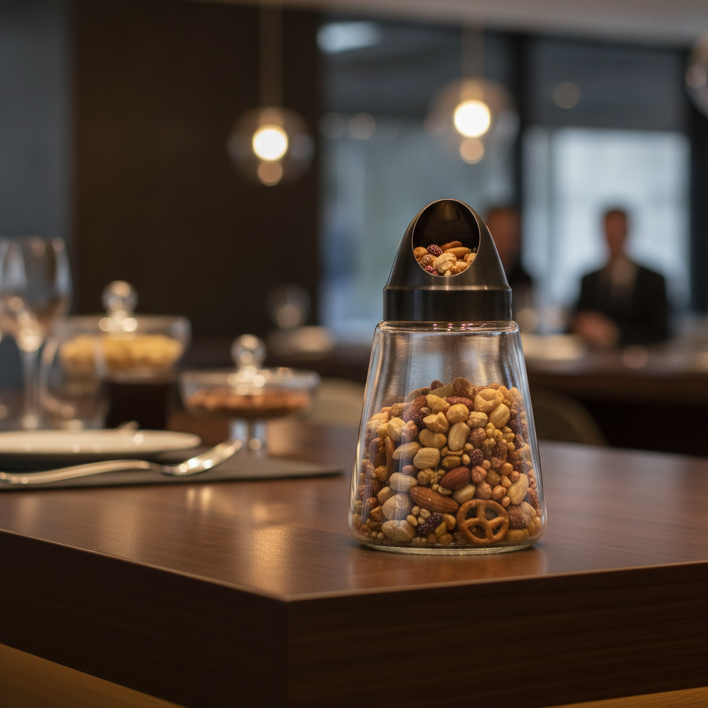 Metal & Glass Snack Dispenser 0.35L for Parties & Events