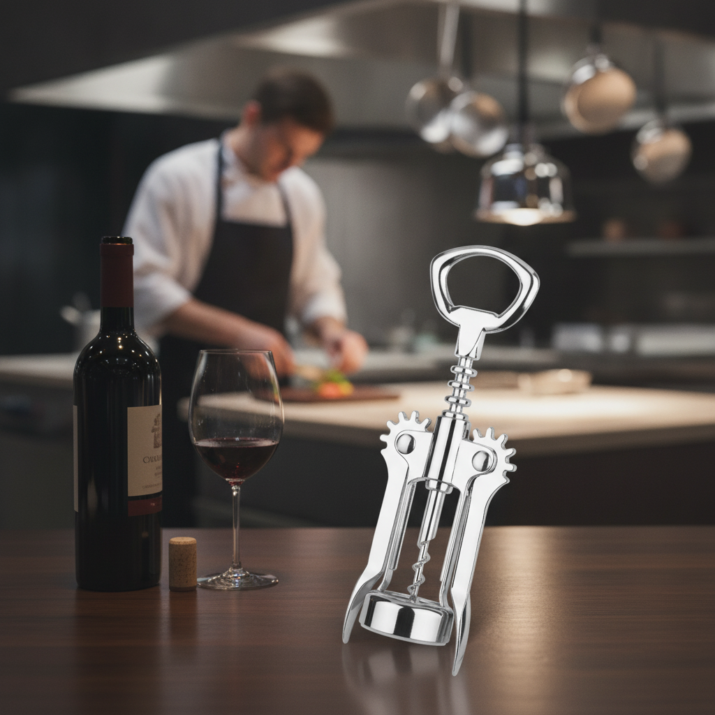Zinc Alloy Bottle Opener and Corkscrew for Sommeliers (Pack of 1)