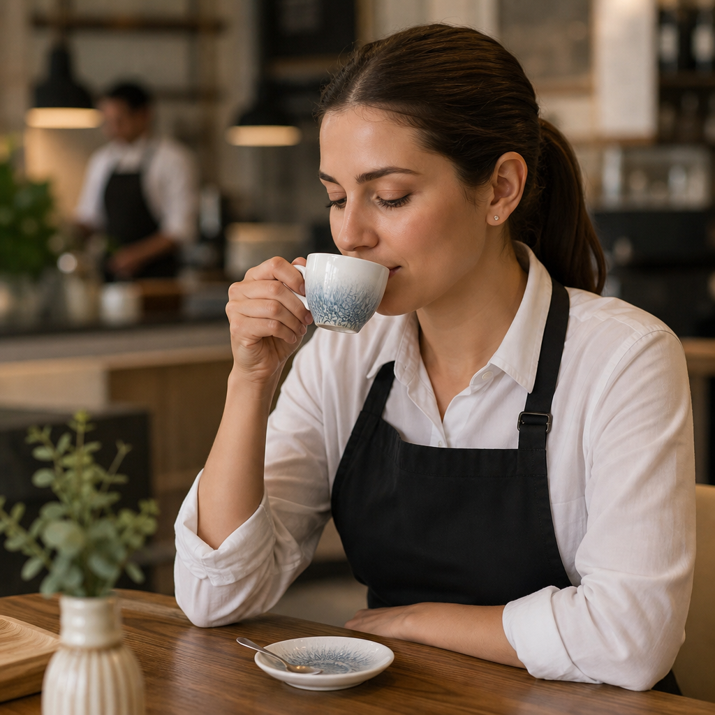 Super Vitrified Ceramic Espresso Cup in Blue for Cafés (Pack of 12)