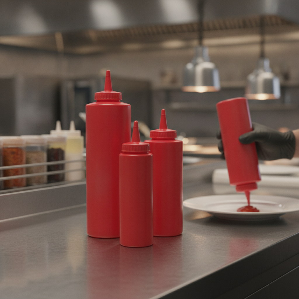 Plastic Squeeze Sauce Bottle 12oz for Easy Dispensing