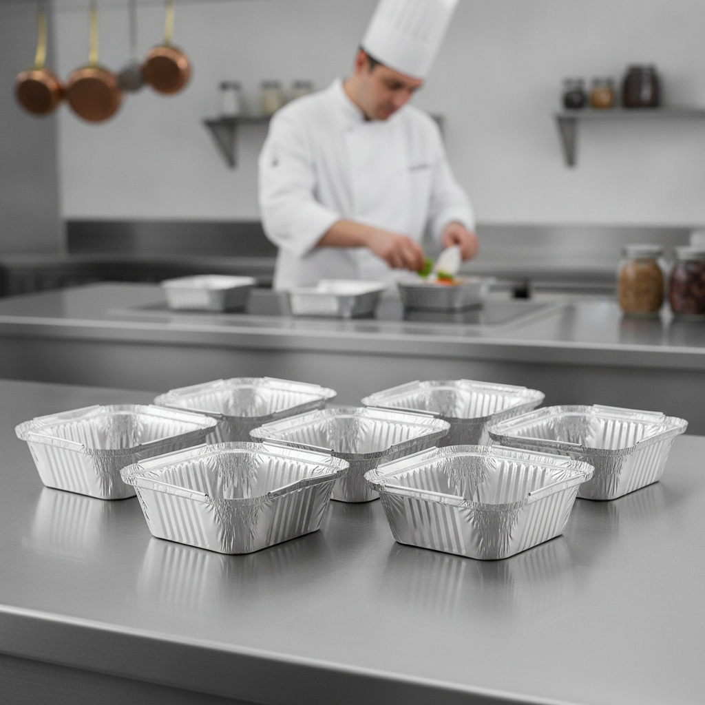 Aluminium Foil Containers 250ml for Food Storage & Transport (Pack of 50)