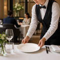 Royal Embossed Coupe Plates 225mm Bone China for Fine Dining (Pack of 6)