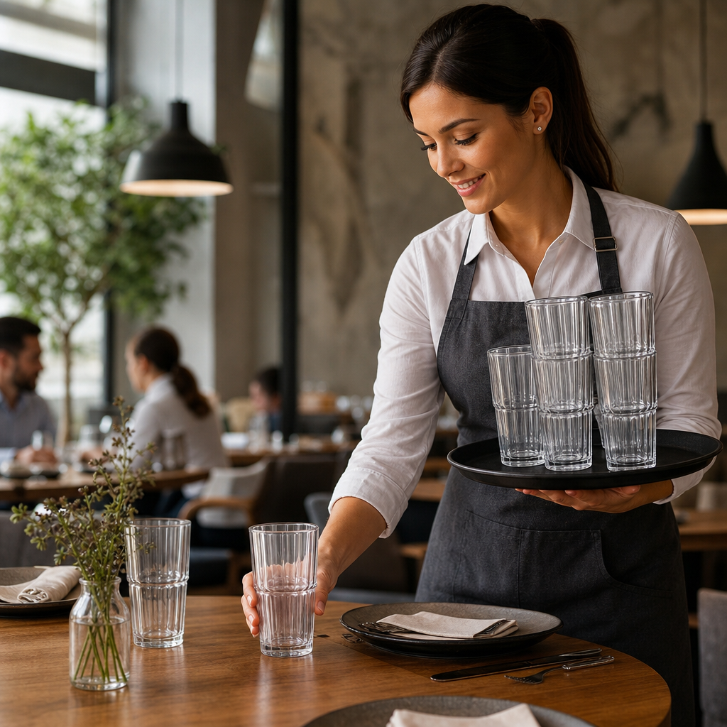 Clear Glass Stacking Tumblers 320ml for Bars & Pubs (Pack of 24)
