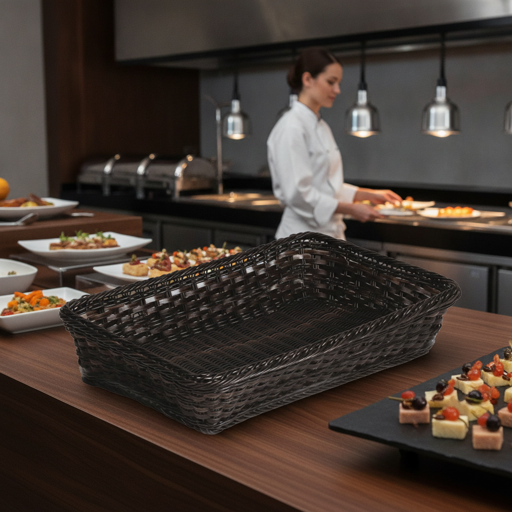Poly-Rattan Gastronorm Basket 1/1 for Buffet Displays