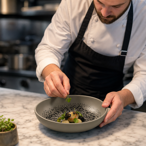 Bowls Flint Grey Porcelain for Fine Dining (Pack of 6)