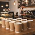 Cardboard Double Wall Coffee Cups 225ml for Takeaway Services (Pack of 25)