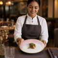 Coupe Plates Pink Vitrified Ceramic for Dining (Pack of 12)