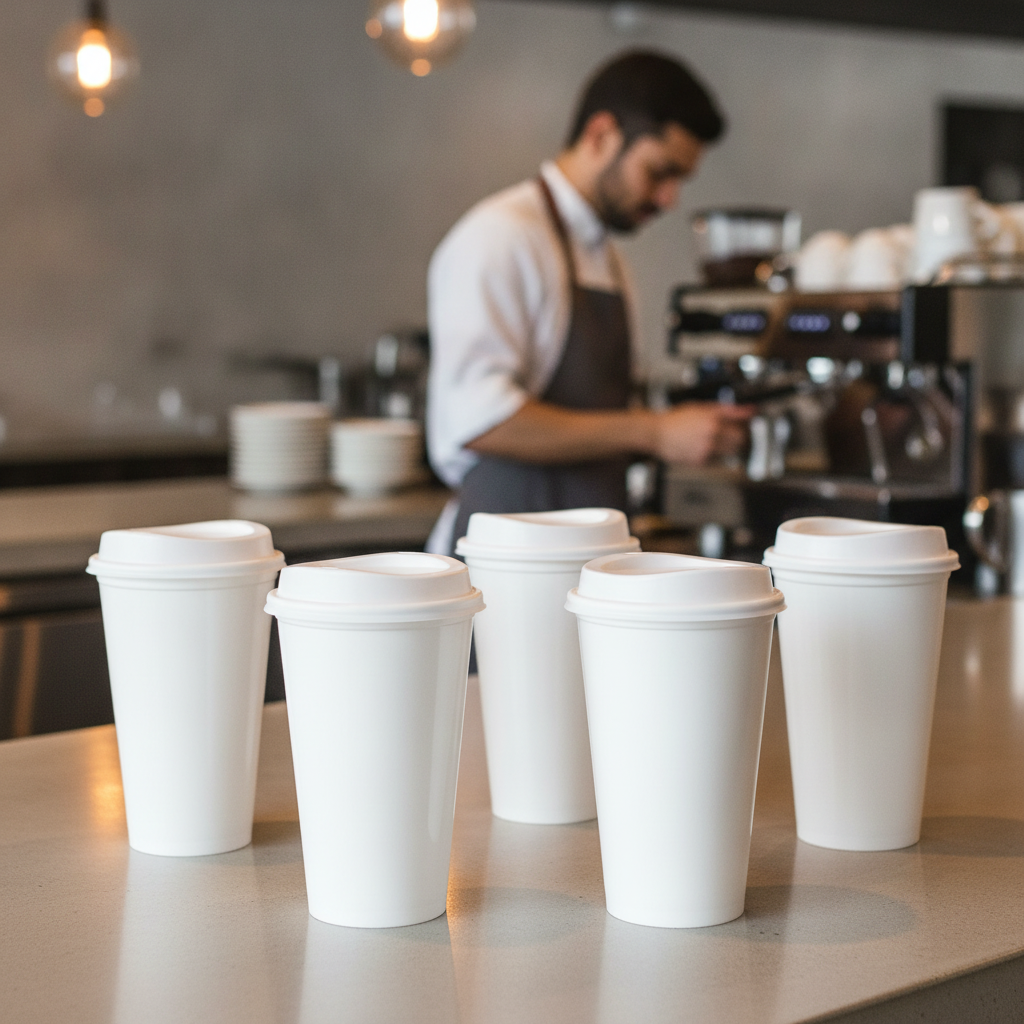Polypropylene Reusable Coffee Cups 16oz for Events (Pack of 25)