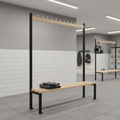 Powder Coated Steel Single-Sided Island Seating for Changing Rooms