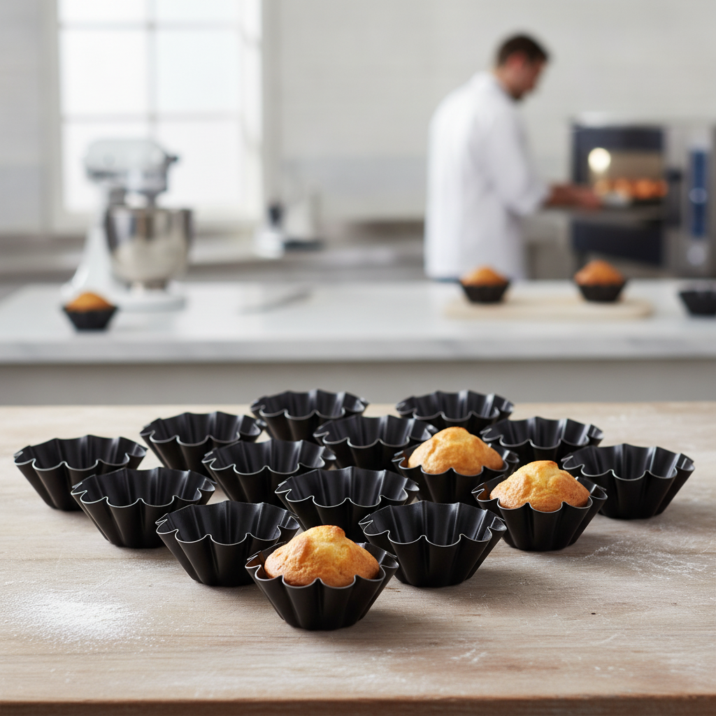 Non-Stick Exoglass Mini Brioche Tin 75mm for Baking (Pack of 12)