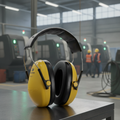 Polyurethane Ear Defenders Yellow for Workplace Safety