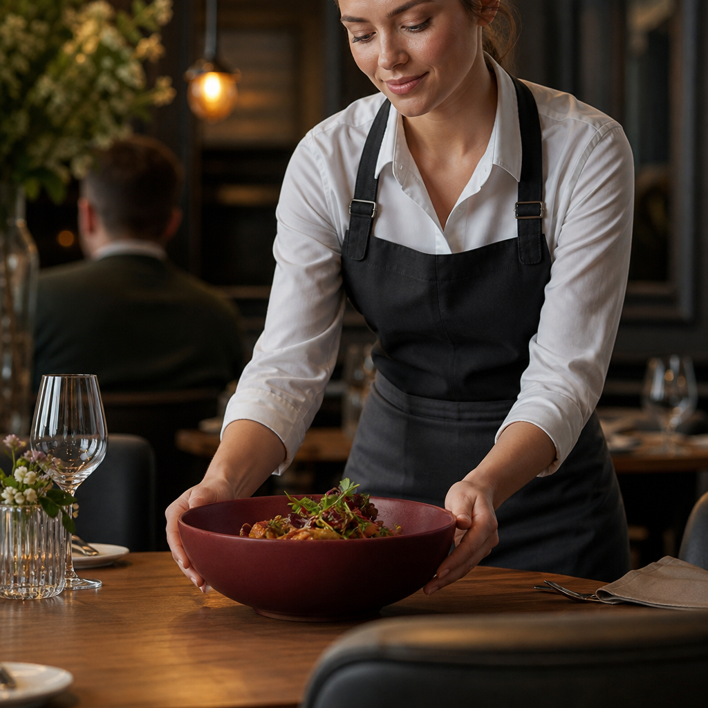 Deep Bowls 225mm Porcelain for Cafés & Gastropubs (Pack of 4)