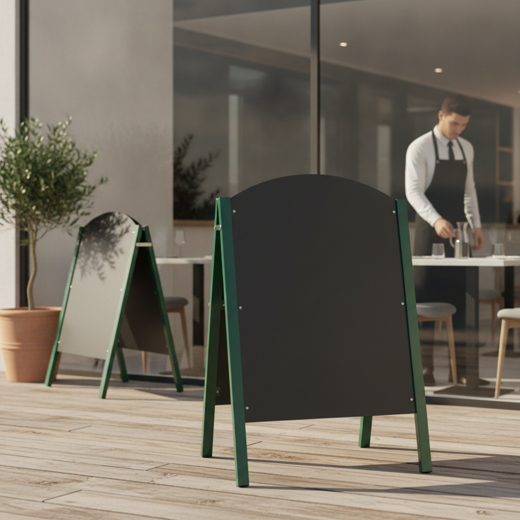 Stainless Steel & Wood A-Board 1100mm for Outdoor Displays