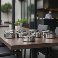 Stainless Steel Windproof Ashtray 90mm for Outdoor Use (Pack of 6)