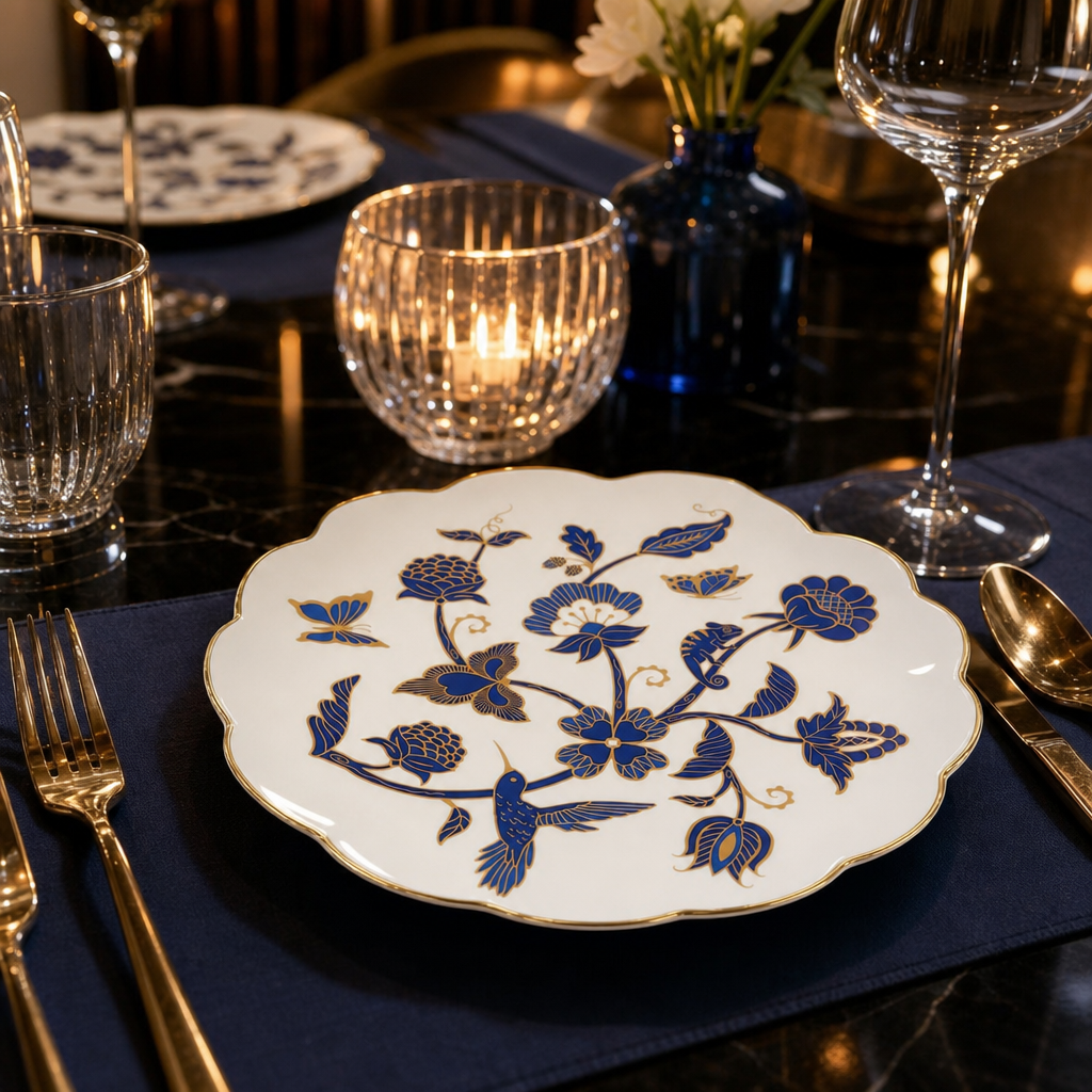 Coupe Plates 215mm Bone China for Upscale Dining (Pack of 12)