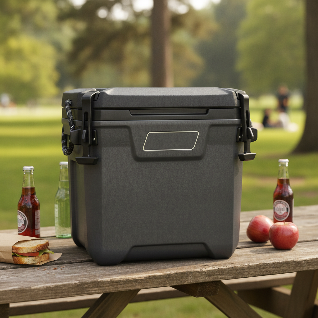 HDPE Grey Food and Drinks Cooler 26.5L for Outdoor Events