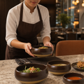Brown Bowls 454ml Brown Vitrified Ceramic for Dining (Pack of 12)