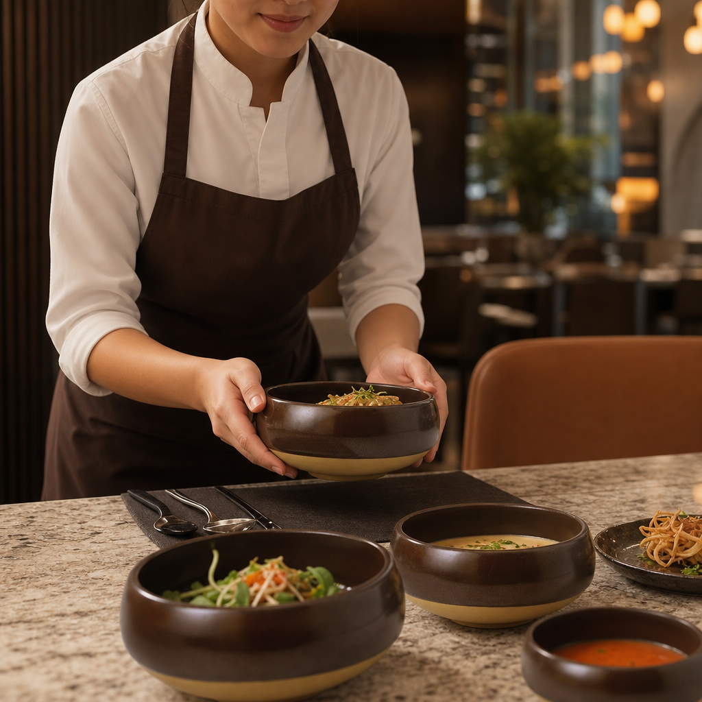 Brown Bowls 454ml Brown Vitrified Ceramic for Dining (Pack of 12)