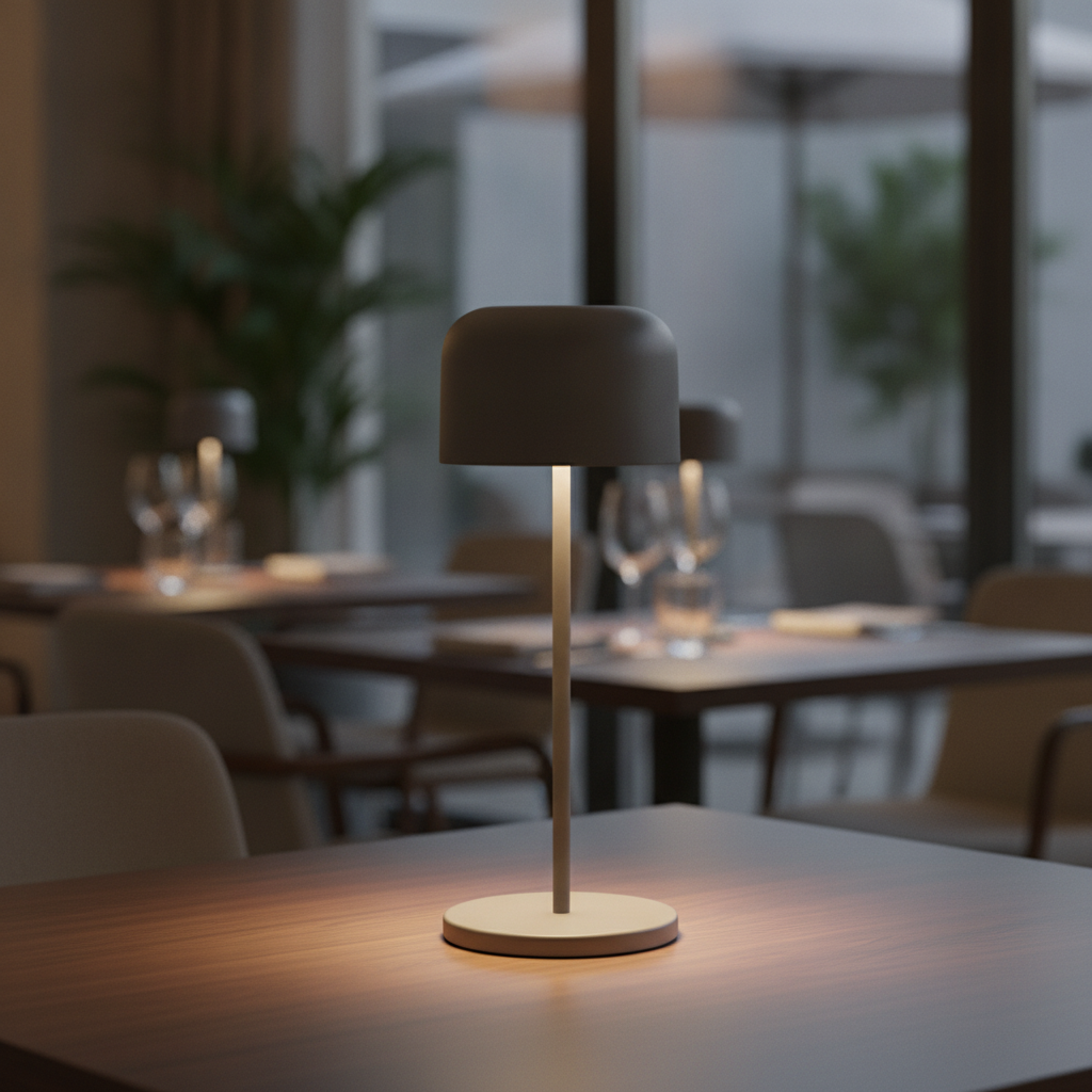 Aluminium Grey Table Lamp 300mm for Indoor & Outdoor Use