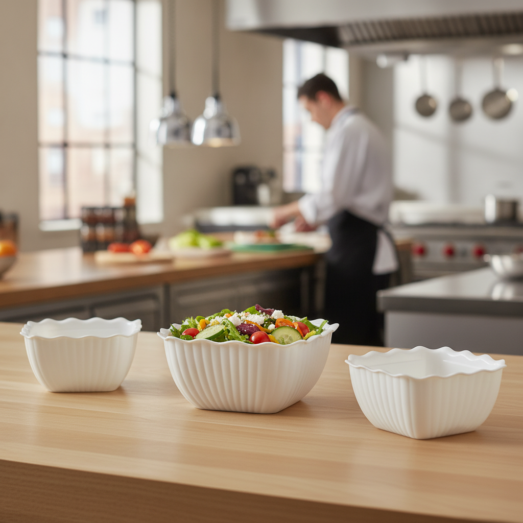 SAN Small Salad Crock 750ml for Food Display